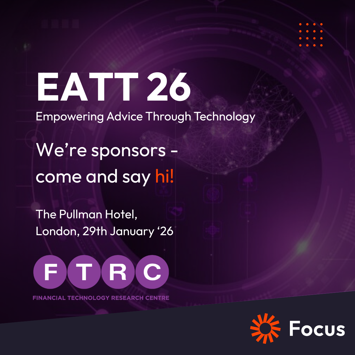 Focus at FTRC's Empowering Advice Through Technology (EATT) 2026 event.